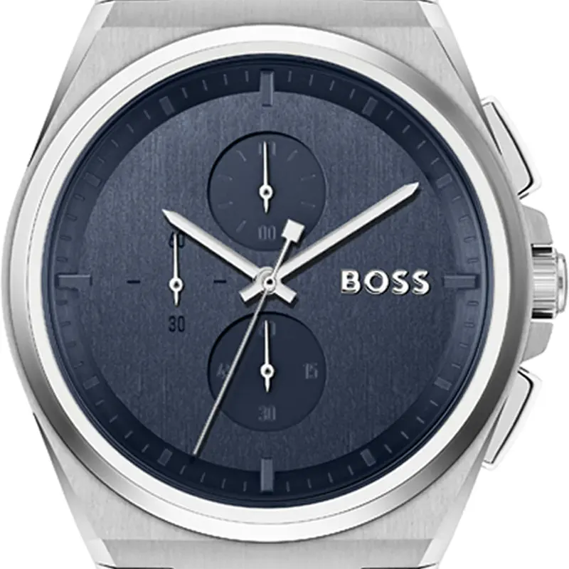 Hugo Boss Steer Chronograph Blue Dial Men's Watch- 1514048